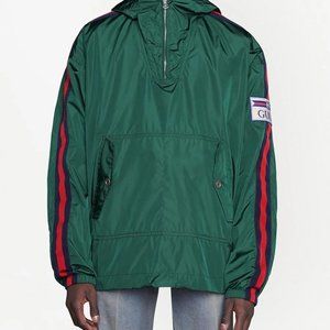 GUCCI-NWT-GREEN NYLON MENS PARACHUTE JACKET
